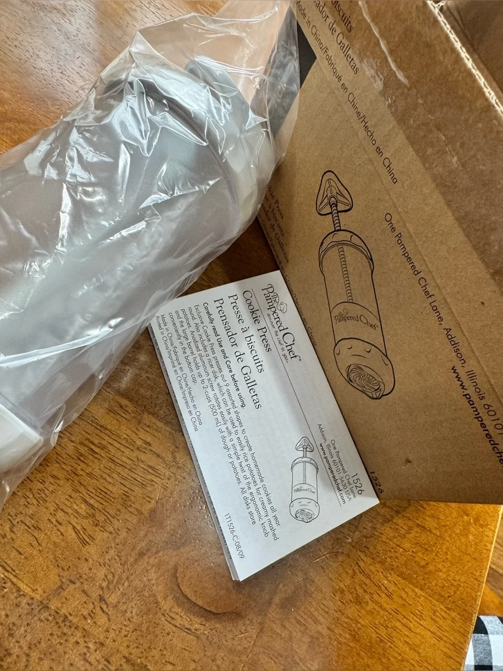 Pampered Chef Cookie Press New Open Box